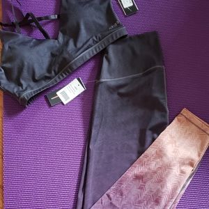 Yoga club matching sports bra and legging set